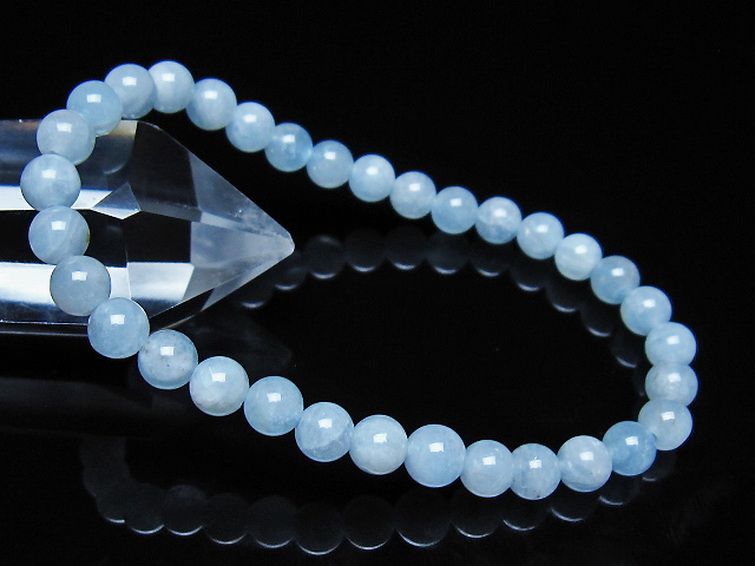 アクアマリンブレスレット 5mm [t35-21131] 1枚目