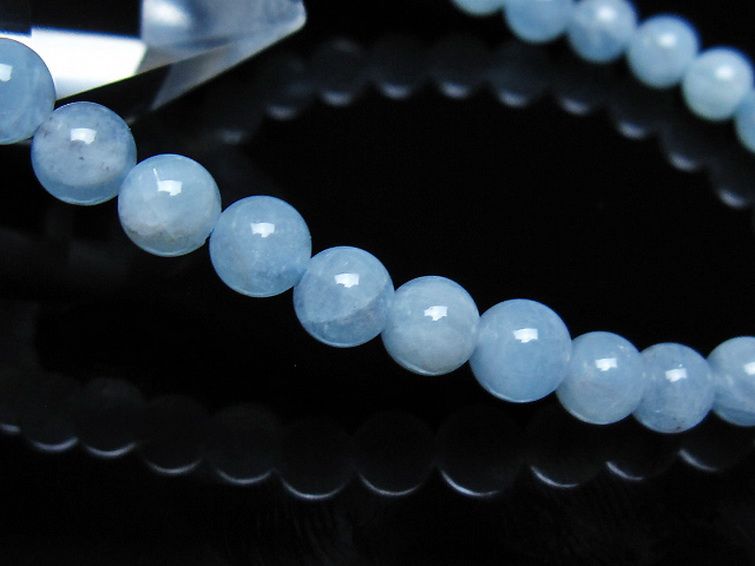 アクアマリンブレスレット 5mm [t35-21131] 3枚目