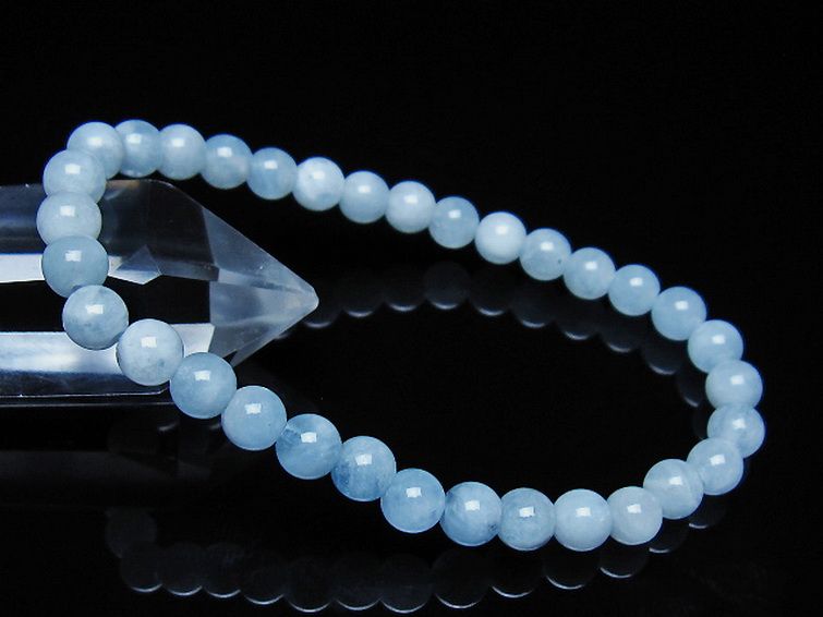 アクアマリンブレスレット 6mm [t35-21139] 1枚目