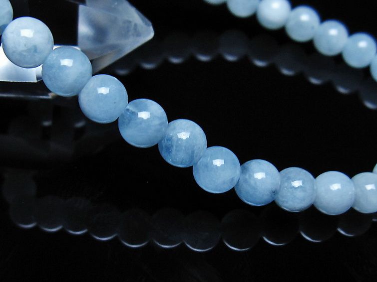 アクアマリンブレスレット 6mm [t35-21139] 3枚目