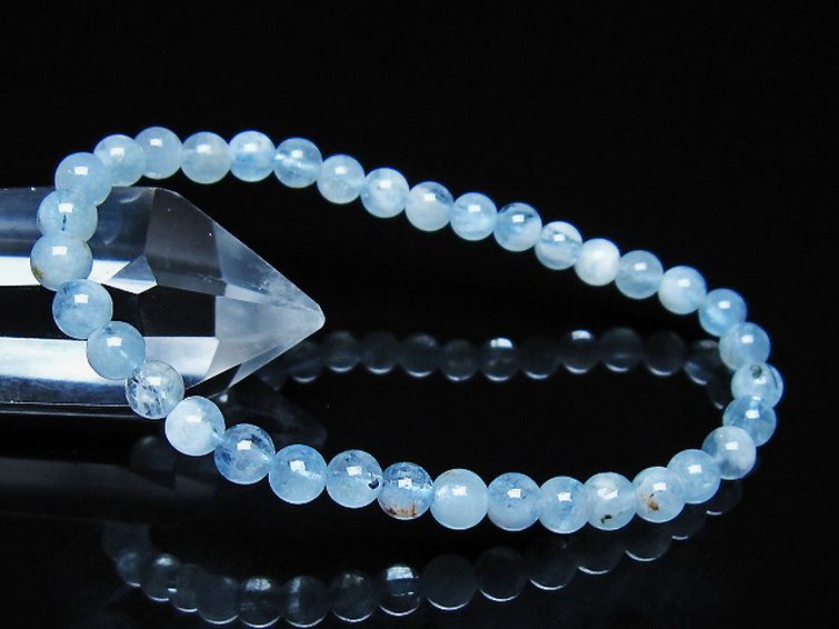 アクアマリンブレスレット 5mm [t35-21148] 1枚目