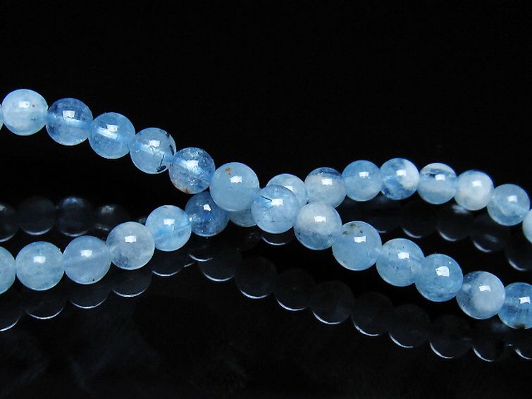 アクアマリンブレスレット 5mm [t35-21148] 2枚目