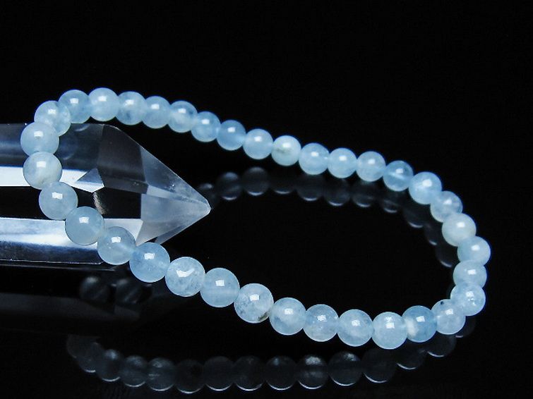 アクアマリンブレスレット 5mm [t35-21160] 1枚目