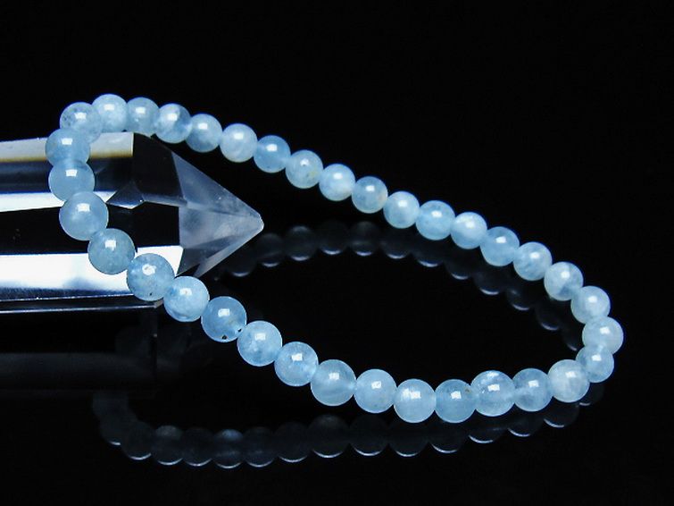 アクアマリンブレスレット 5mm [t35-21167] 1枚目