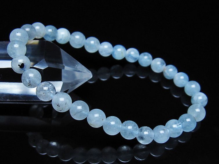 アクアマリンブレスレット 6mm [t35-21184] 1枚目