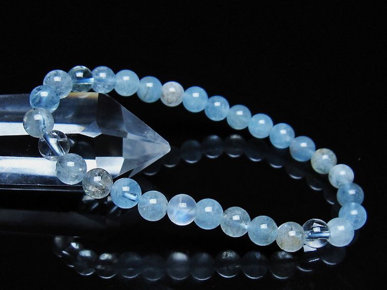 アクアマリンブレスレット 6mm [t35-21195] 1枚目