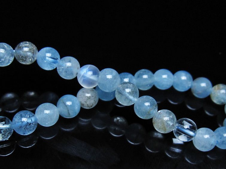 アクアマリンブレスレット 6mm [t35-21195] 2枚目