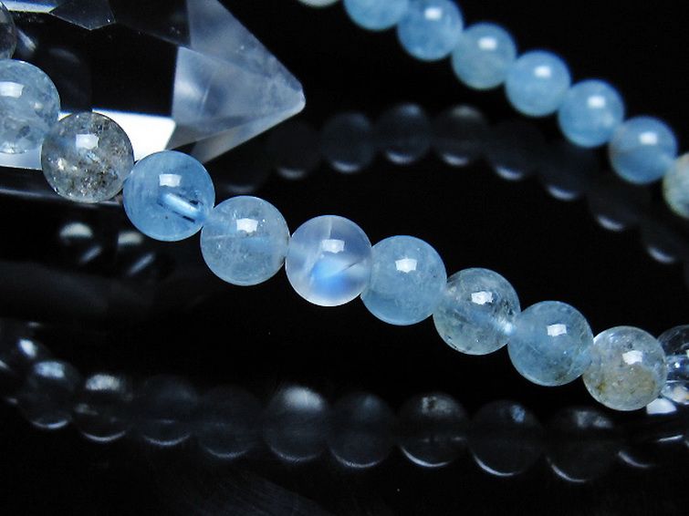 アクアマリンブレスレット 6mm [t35-21195] 3枚目