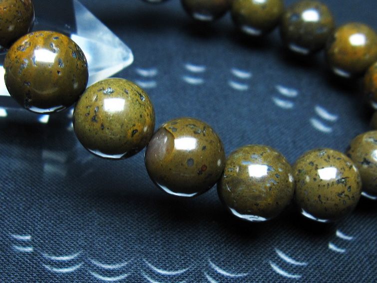 コンドライト「サハラNWA869隕石」ブレスレット 12mm [t352-1790] 3枚目