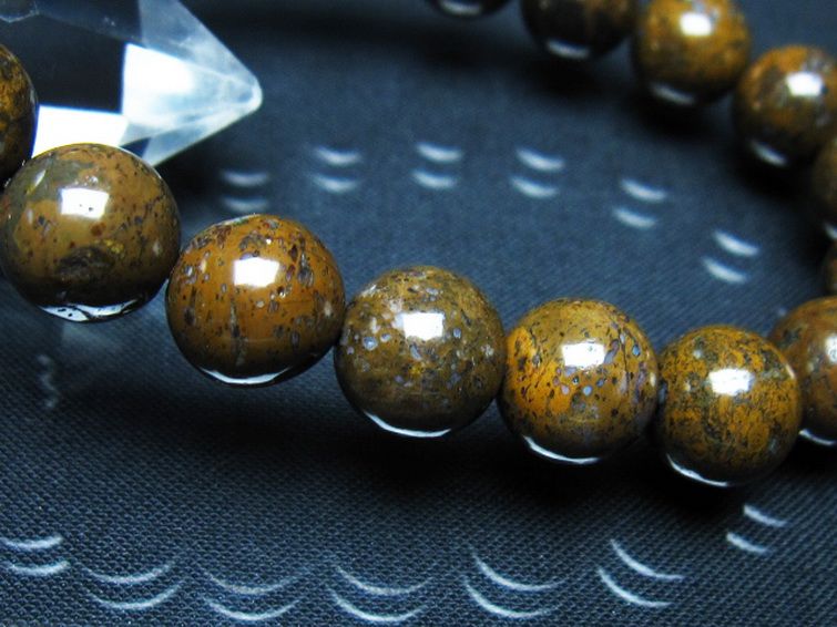 コンドライト「サハラNWA869隕石」ブレスレット 11mm [t352-1804] 3枚目