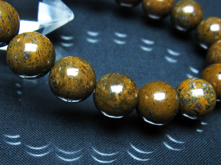 コンドライト「サハラNWA869隕石」ブレスレット 11mm [t352-1808] 3枚目