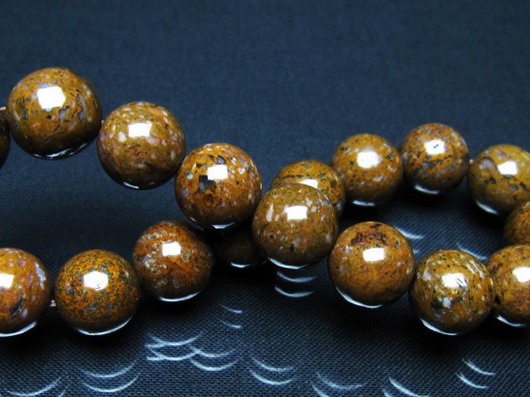 コンドライト「サハラNWA869隕石」ブレスレット 12mm [t352-1823] 2枚目