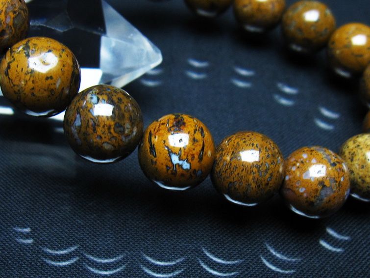 コンドライト「サハラNWA869隕石」ブレスレット 12mm [t352-1830] 3枚目