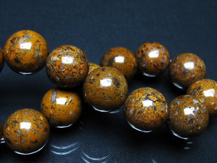 コンドライト「サハラNWA869隕石」ブレスレット 14mm [t352-1834] 2枚目