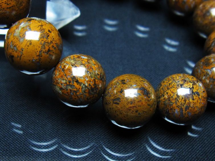 コンドライト「サハラNWA869隕石」ブレスレット 14mm [t352-1834] 3枚目