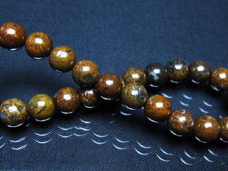 コンドライト「サハラNWA869隕石」ブレスレット 8mm [t352-1839] 2枚目