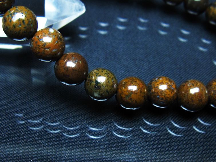 コンドライト「サハラNWA869隕石」ブレスレット 8mm [t352-1839] 3枚目