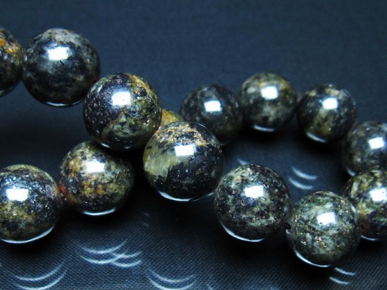 コンドライト「サハラNWA869隕石」ブレスレット 14mm [t352-1850] 2枚目