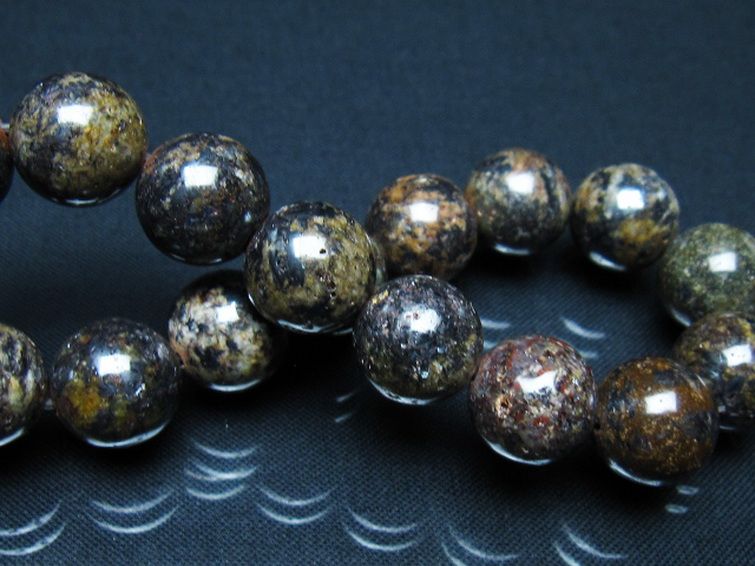 コンドライト「サハラNWA869隕石」ブレスレット 13mm [t352-1864] 2枚目