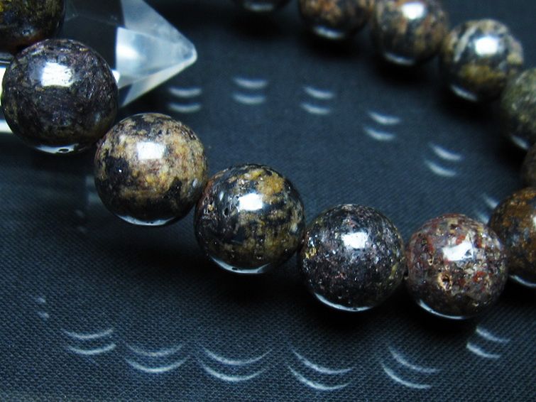 コンドライト「サハラNWA869隕石」ブレスレット 13mm [t352-1864] 3枚目