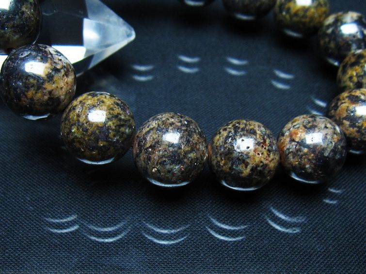 コンドライト「サハラNWA869隕石」ブレスレット 13mm [t352-1886] 3枚目