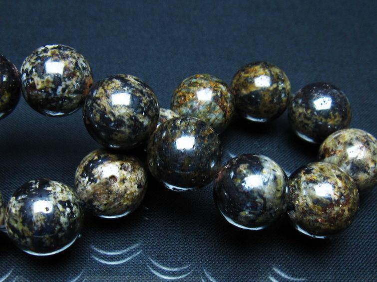 コンドライト「サハラNWA869隕石」ブレスレット 15mm [t352-1889] 2枚目