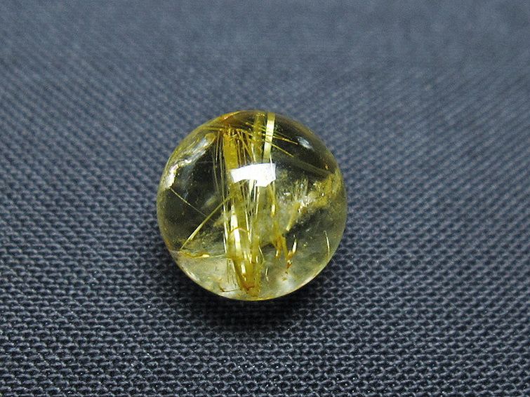 ゴールドタイチンルチル入り水晶丸玉 10mm [t355-1191] 2枚目