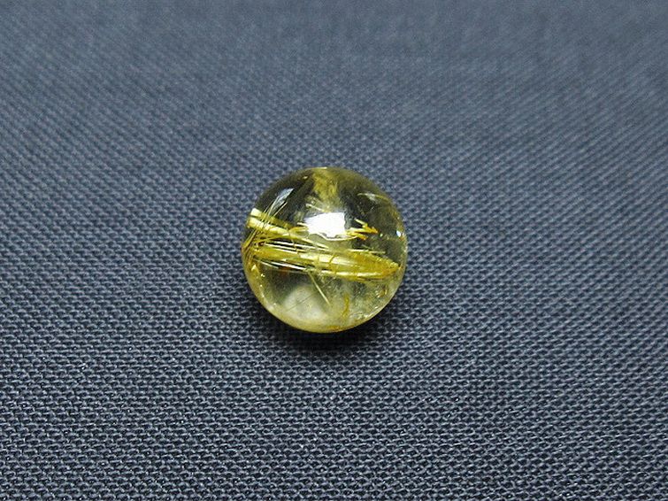 ゴールドタイチンルチル入り水晶丸玉 10mm [t355-1191] 3枚目