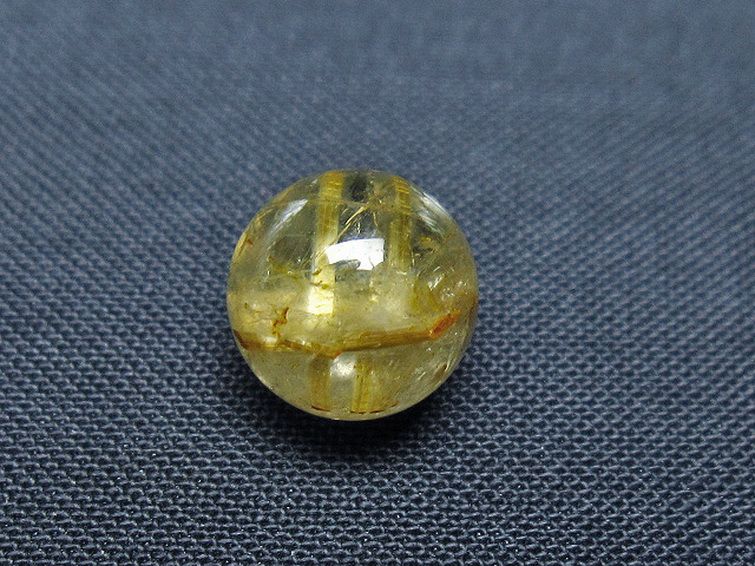 ゴールドタイチンルチル入り水晶丸玉 10mm [t355-1194] 2枚目