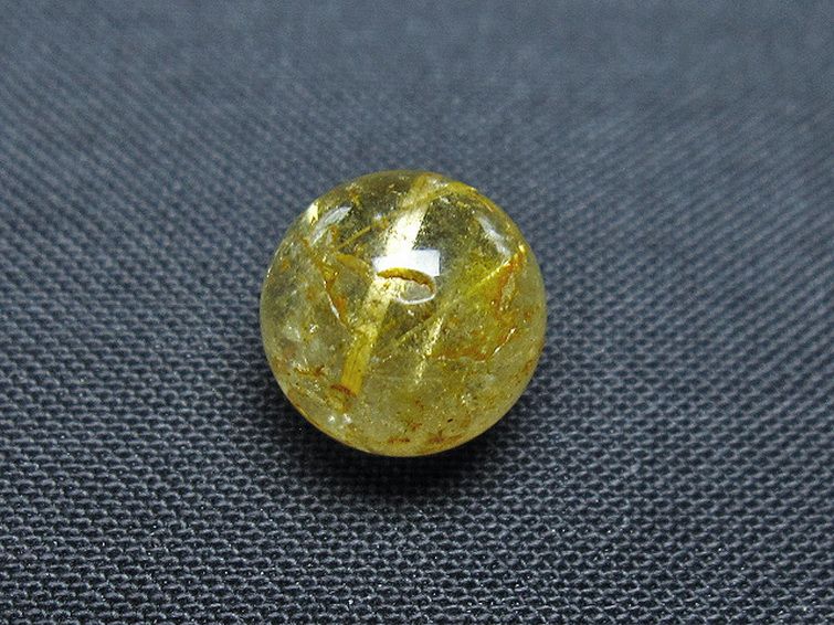 ゴールドタイチンルチル入り水晶丸玉 10mm [t355-1199] 2枚目