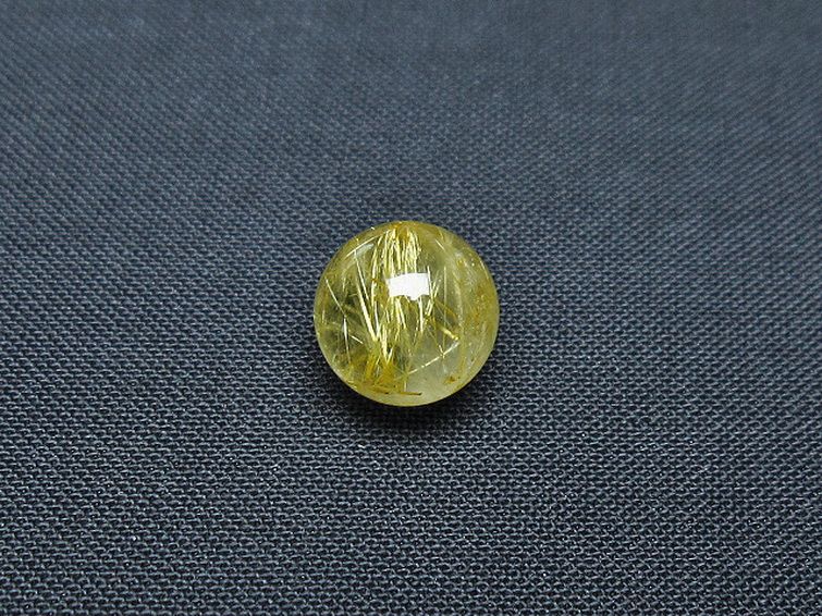 ゴールドタイチンルチル入り水晶丸玉 10mm [t355-1203] 1枚目