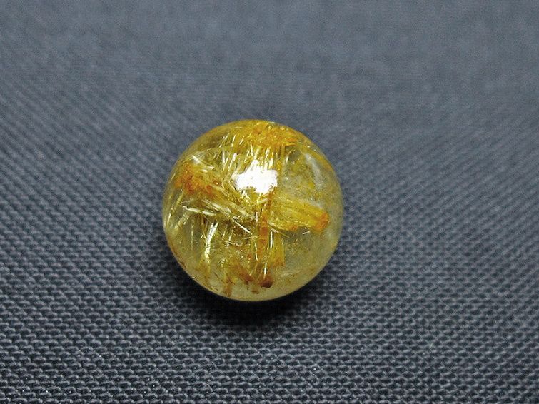 ゴールドタイチンルチル入り水晶丸玉 10mm [t355-1210] 2枚目