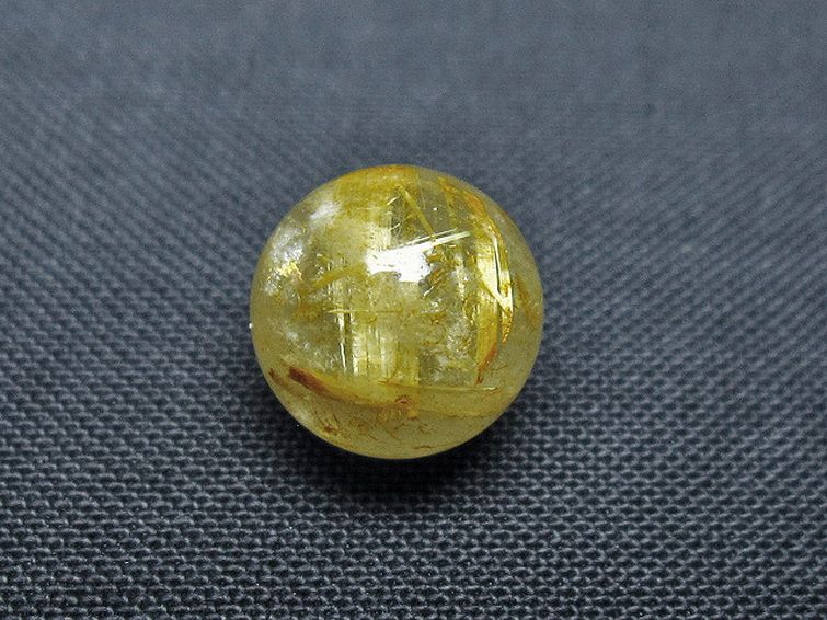 ゴールドタイチンルチル入り水晶丸玉 10mm [t355-1220] 2枚目
