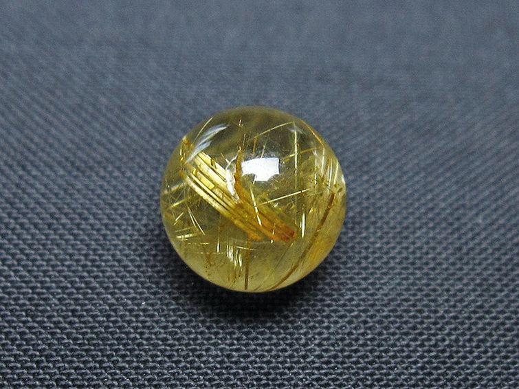 ゴールドタイチンルチル入り水晶丸玉 10mm [t355-1240] 2枚目