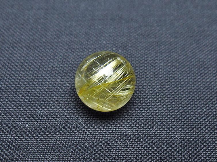 ゴールドタイチンルチル入り水晶丸玉 10mm [T355-1244] 3枚目