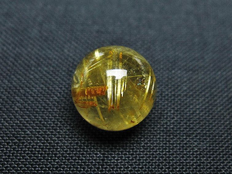 ゴールドタイチンルチル入り水晶丸玉 10mm [T355-1420] 2枚目