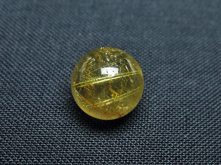ゴールドタイチンルチル入り水晶丸玉 10mm [T355-1431] 3枚目