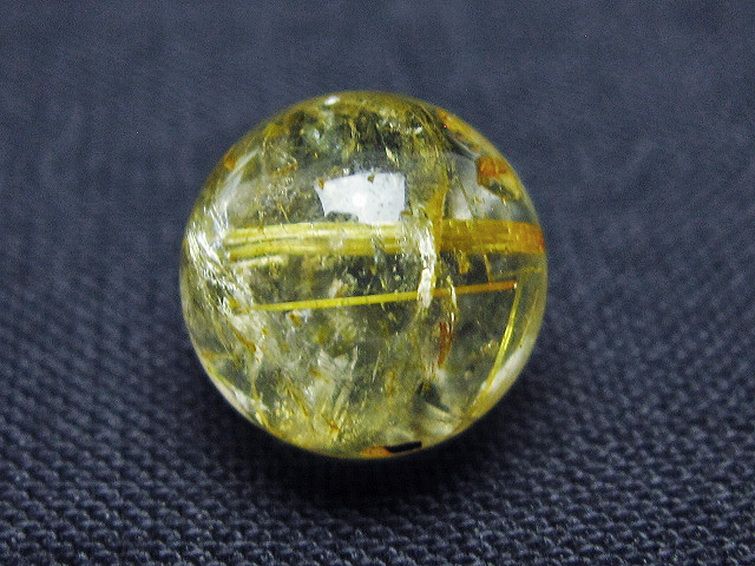 ゴールドタイチンルチル入り水晶丸玉 10mm [t355-1588] 2枚目