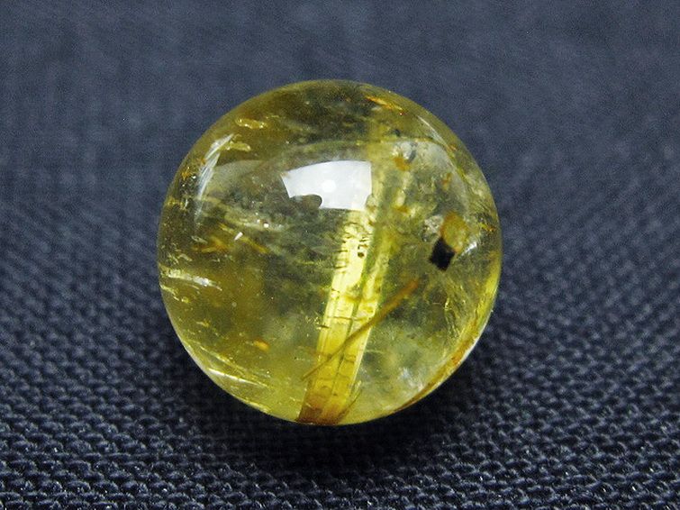 ゴールドタイチンルチル入り水晶丸玉 10mm [t355-1588] 3枚目