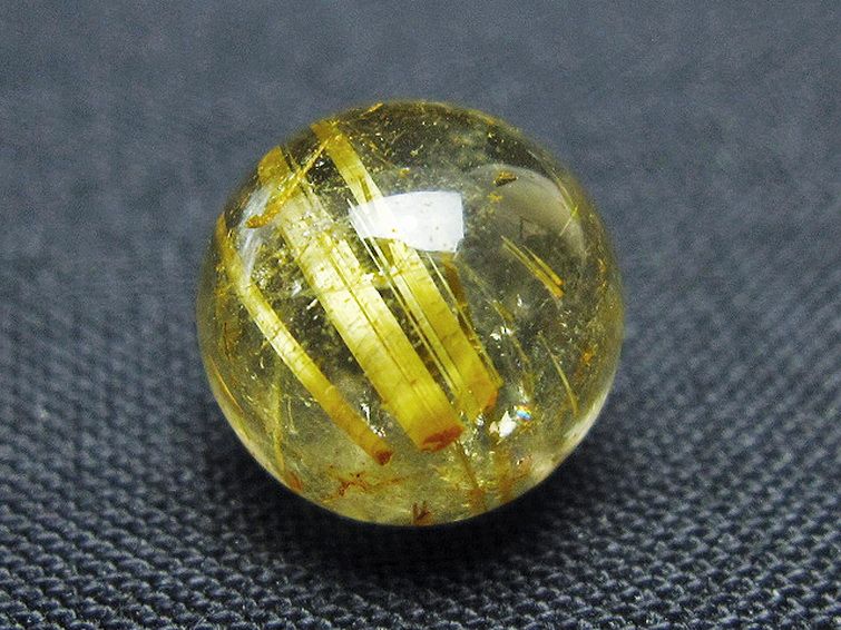 ゴールドタイチンルチル入り水晶丸玉 10mm [t355-1612] 3枚目