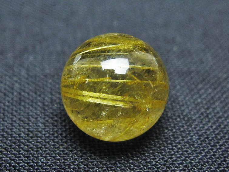 ゴールドタイチンルチル入り水晶丸玉 10mm [t355-1618] 2枚目
