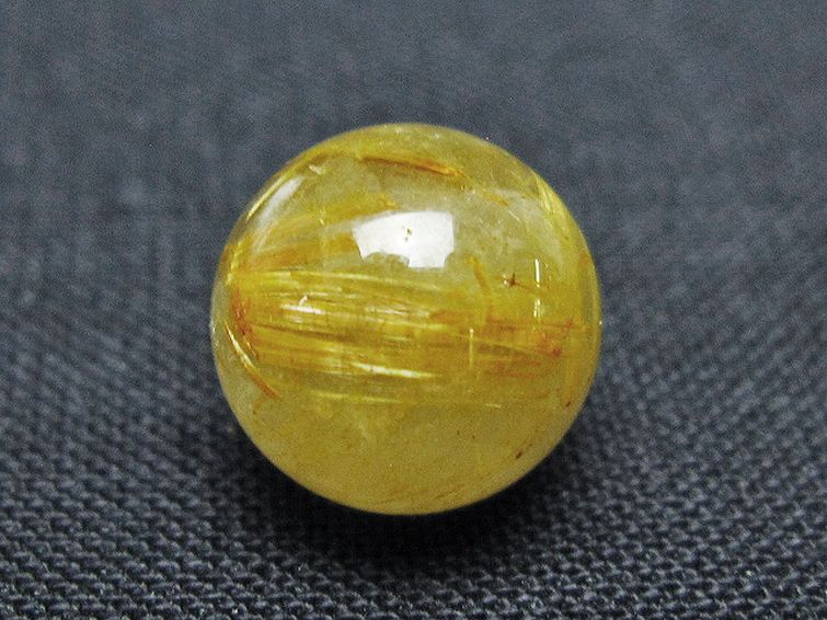 ゴールドタイチンルチル入り水晶丸玉 10mm [t355-1638] 2枚目