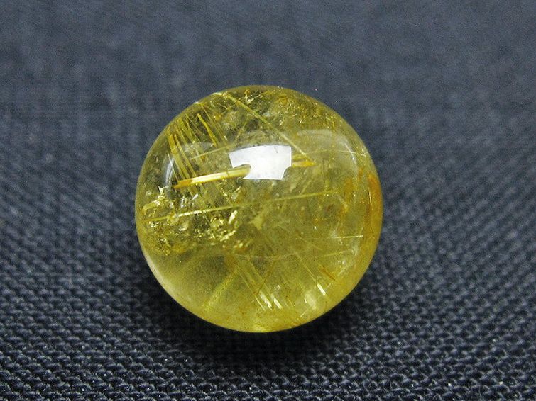 ゴールドタイチンルチル入り水晶丸玉 10mm [t355-1656] 1枚目