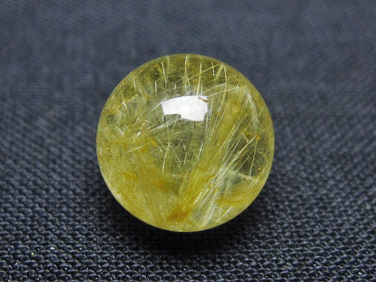 ゴールドタイチンルチル入り水晶丸玉 10mm [t355-1664] 1枚目