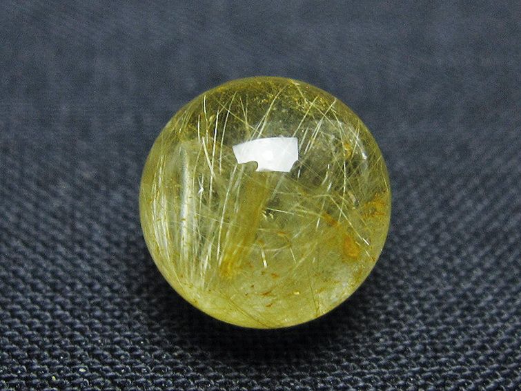 ゴールドタイチンルチル入り水晶丸玉 10mm [t355-1664] 3枚目