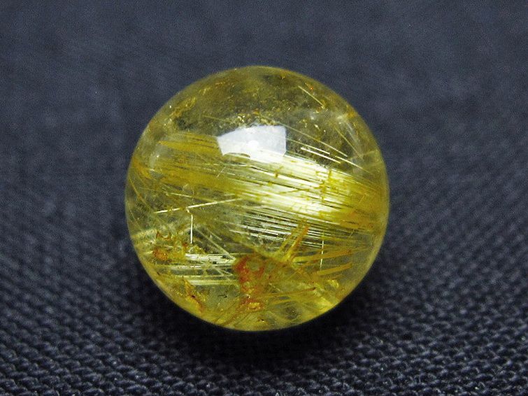 ゴールドタイチンルチル入り水晶丸玉 10mm [t355-1666] 2枚目