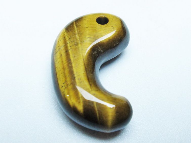 タイガーアイ※黄虎目石勾玉 [t356-1716] 1枚目