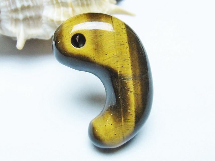 タイガーアイ※黄虎目石勾玉 [t356-1716] 3枚目