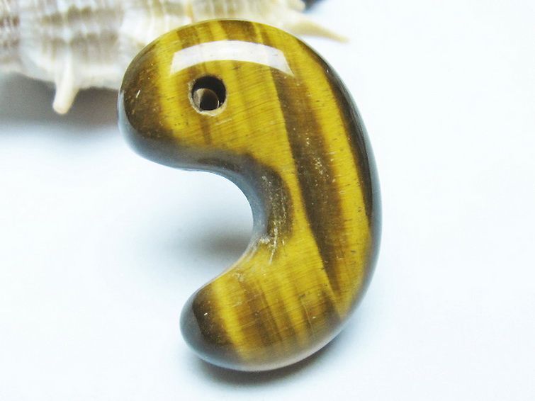 タイガーアイ※黄虎目石勾玉 [t356-1751] 3枚目