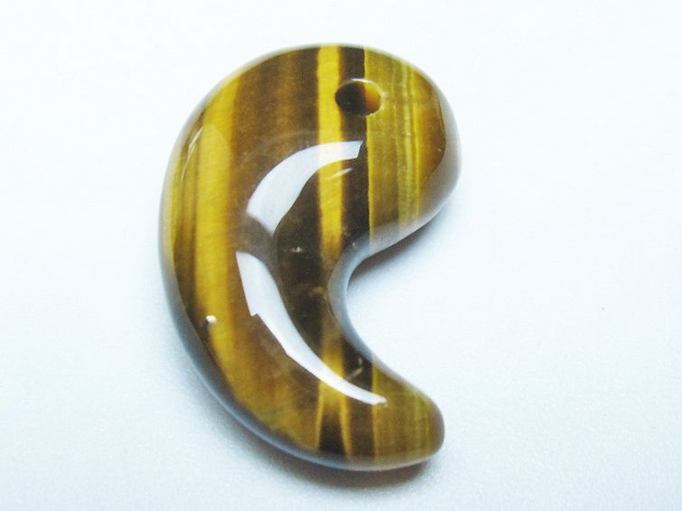 タイガーアイ※黄虎目石勾玉 [t356-1764] 1枚目